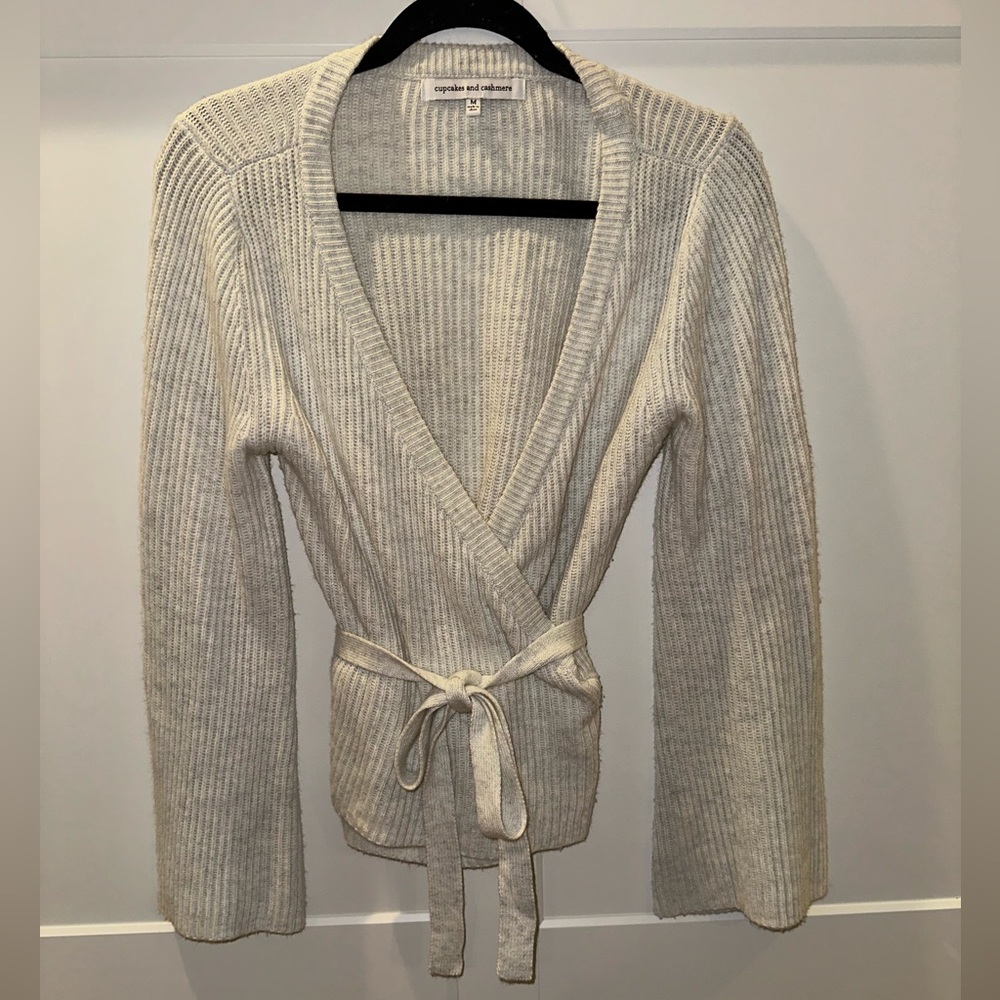 Cream Wrap Sweater